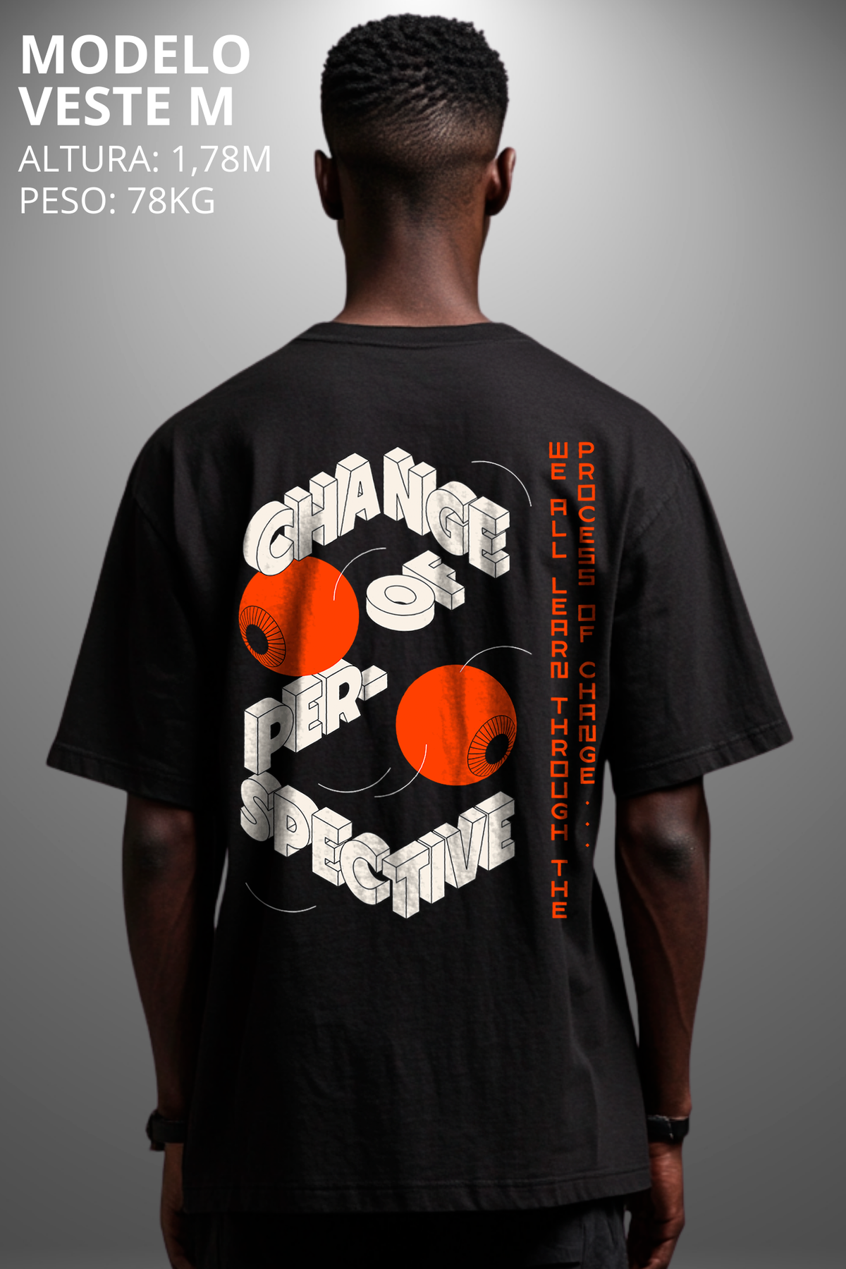 Camiseta Oversized Drop Typography Chance Hevor