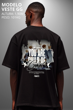 Camiseta Oversized Drop Typography You Are Child Hevor