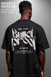 Camiseta Oversized Drop Typography Bullet Hevor