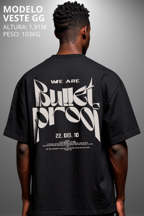 Camiseta Oversized Drop Typography Bullet Hevor