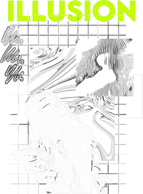 Camiseta Oversized Drop Typography Illusion Get Hevor