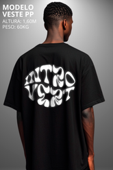 Camiseta Oversized Drop Typography Intro Get Hevor