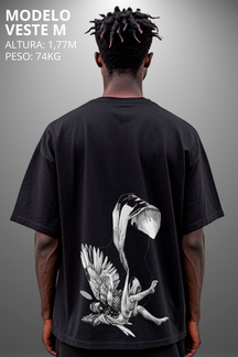 Camiseta Oversized Tshirt Hevor Tarot Anjo Caído