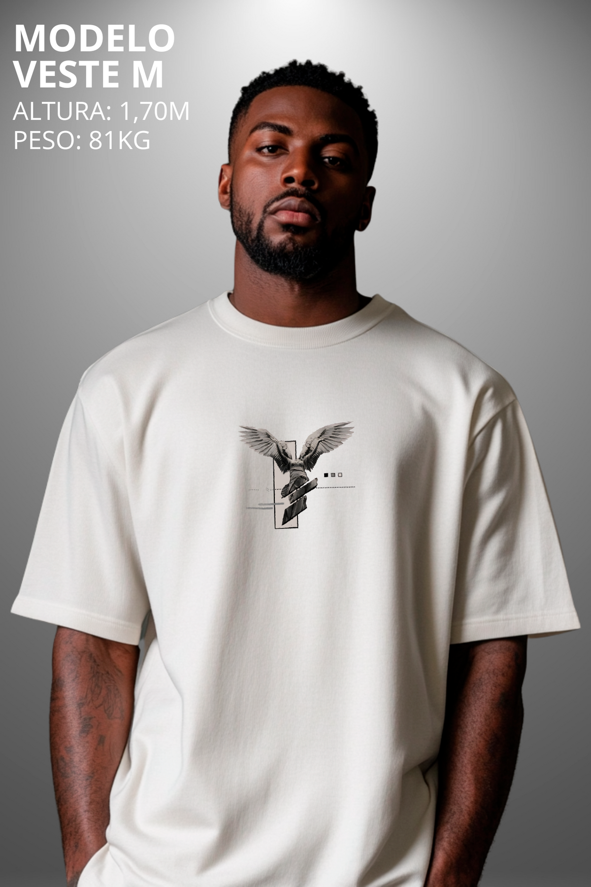 Camiseta Oversized Tshirt Hevor Despojada Arcanjo Angelo