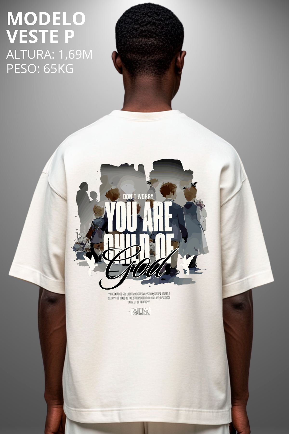 Camiseta Oversized Drop Typography You Are Child Hevor
