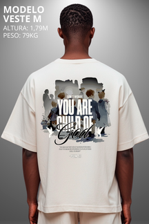 Camiseta Oversized Drop Typography You Are Child Hevor