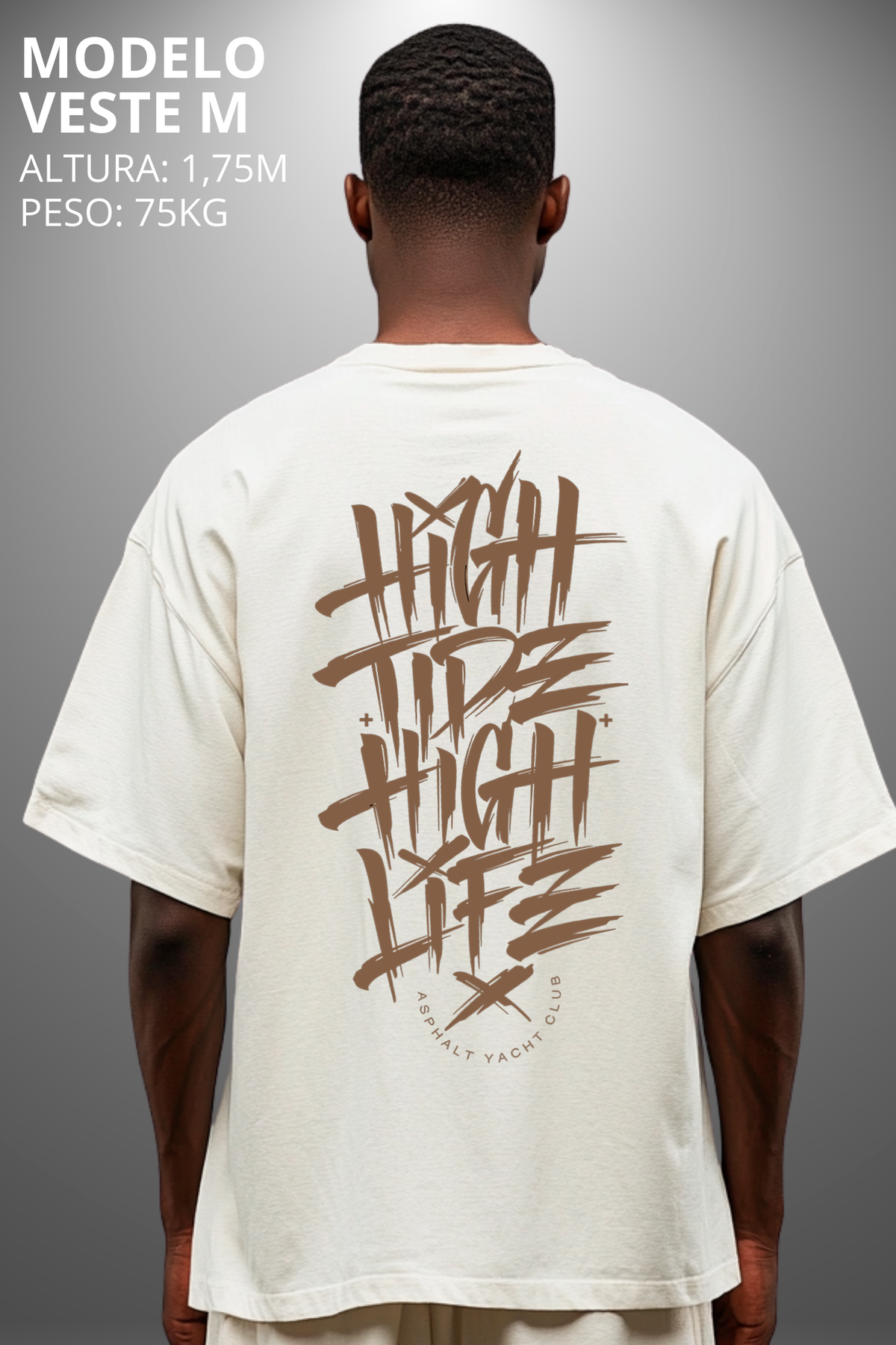 Camiseta Oversized Drop Typography High Life Hevor