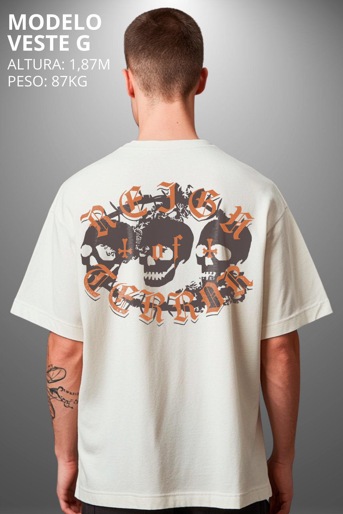 Camiseta Oversized Drop Typography ROD Us Hevor