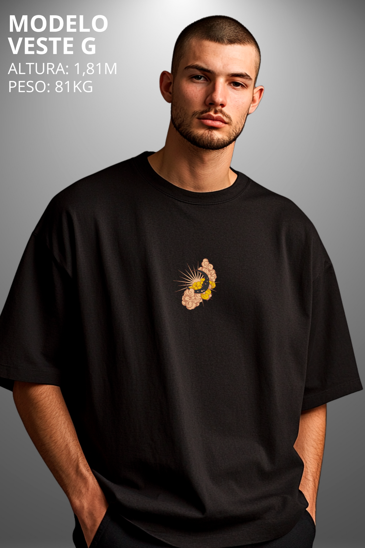 Camiseta Oversized Tshirt Hevor Despojada Eclipse Sereno