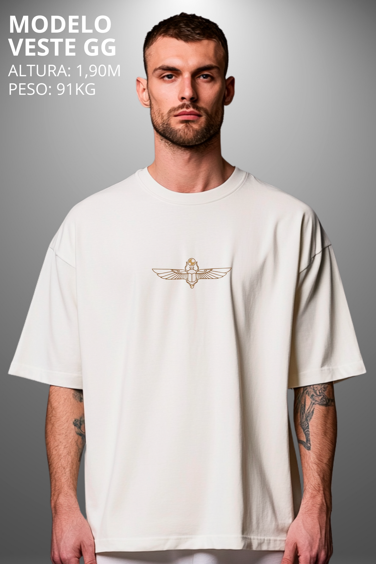 Camiseta Oversized Tshirt Hevor Despojada Escaravelho