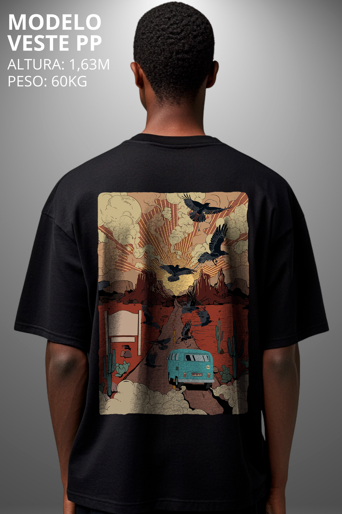 Camiseta Oversized Tshirt Hevor Exclusive Desert Road