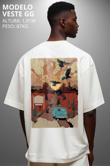 Camiseta Oversized Tshirt Hevor Exclusive Desert Road