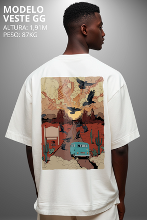 Camiseta Oversized Tshirt Hevor Exclusive Desert Road
