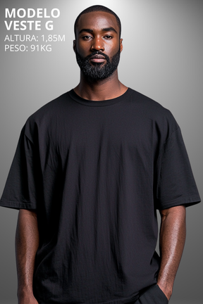 Camiseta Oversized Drop Typography Live And Let Live Hevor