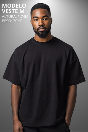 Camiseta Oversized Drop Typography Stay Wild Hevor