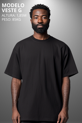 Camiseta Oversized Drop Typography Conection Time Hevor