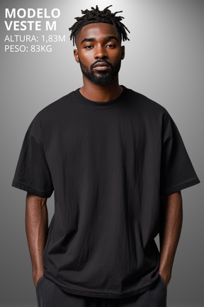 Camiseta Oversized Drop Typography God's Plan Hevor