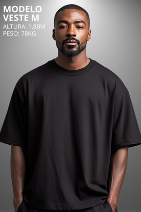 Camiseta Oversized Drop Typography Teach Hevor