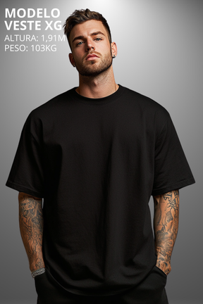 Camiseta Oversized Drop Typography Eard It Hevor