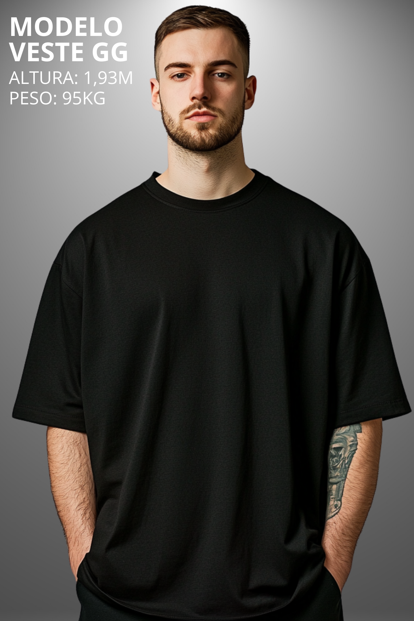 Camiseta Oversized Drop Typography God's Plan Hevor