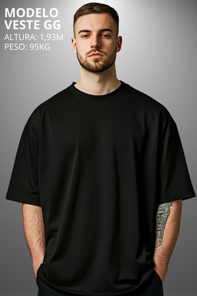 Camiseta Oversized Drop Typography God's Plan Hevor