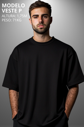 Camiseta Oversized Drop Typography Live And Let Live Hevor