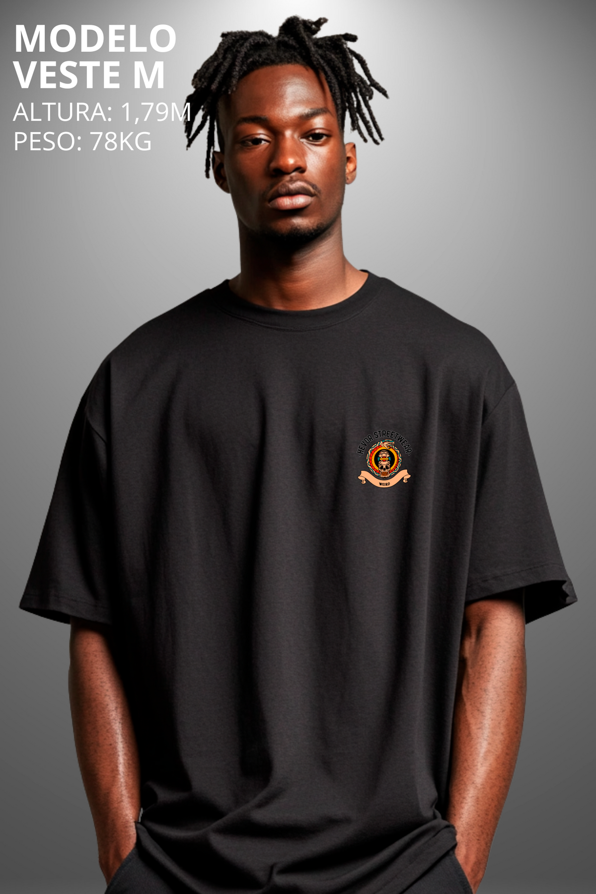 Camiseta Oversized Tshirt Hevor Tarot Six of Spirits