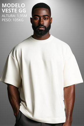 Camiseta Oversized Drop Typography Bullet Hevor