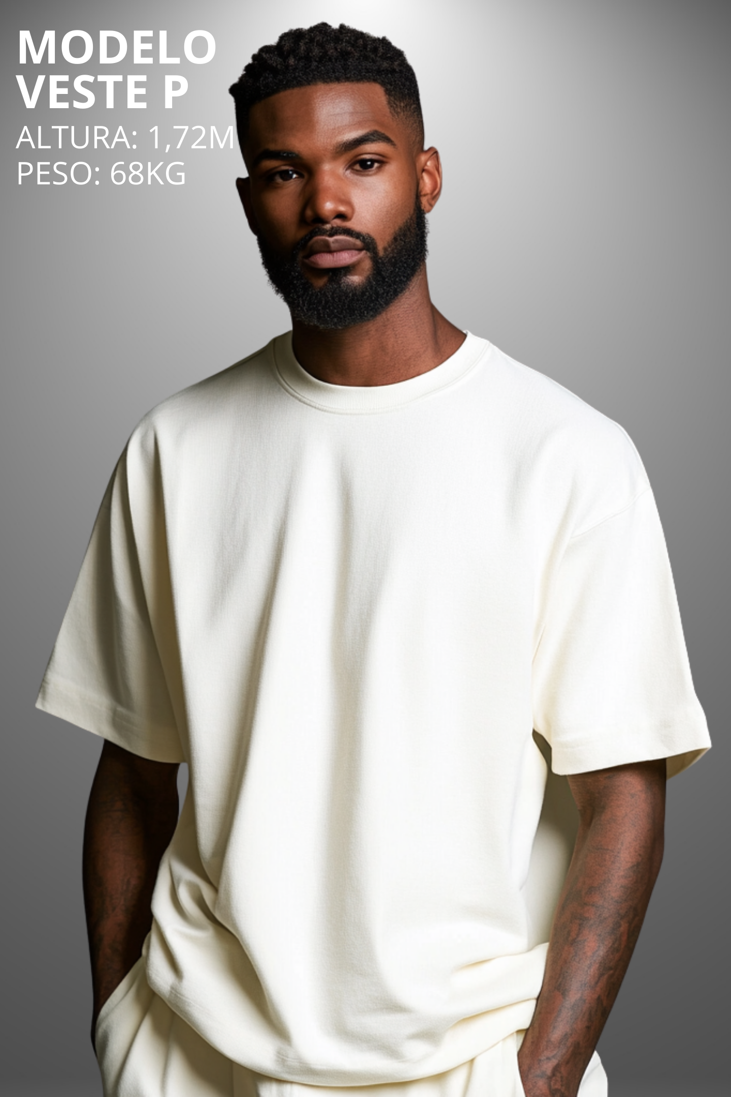 Camiseta Oversized Drop Typography Stop Trying To Be Hevor