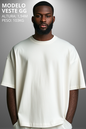 Camiseta Oversized Drop Typography Eard It Hevor