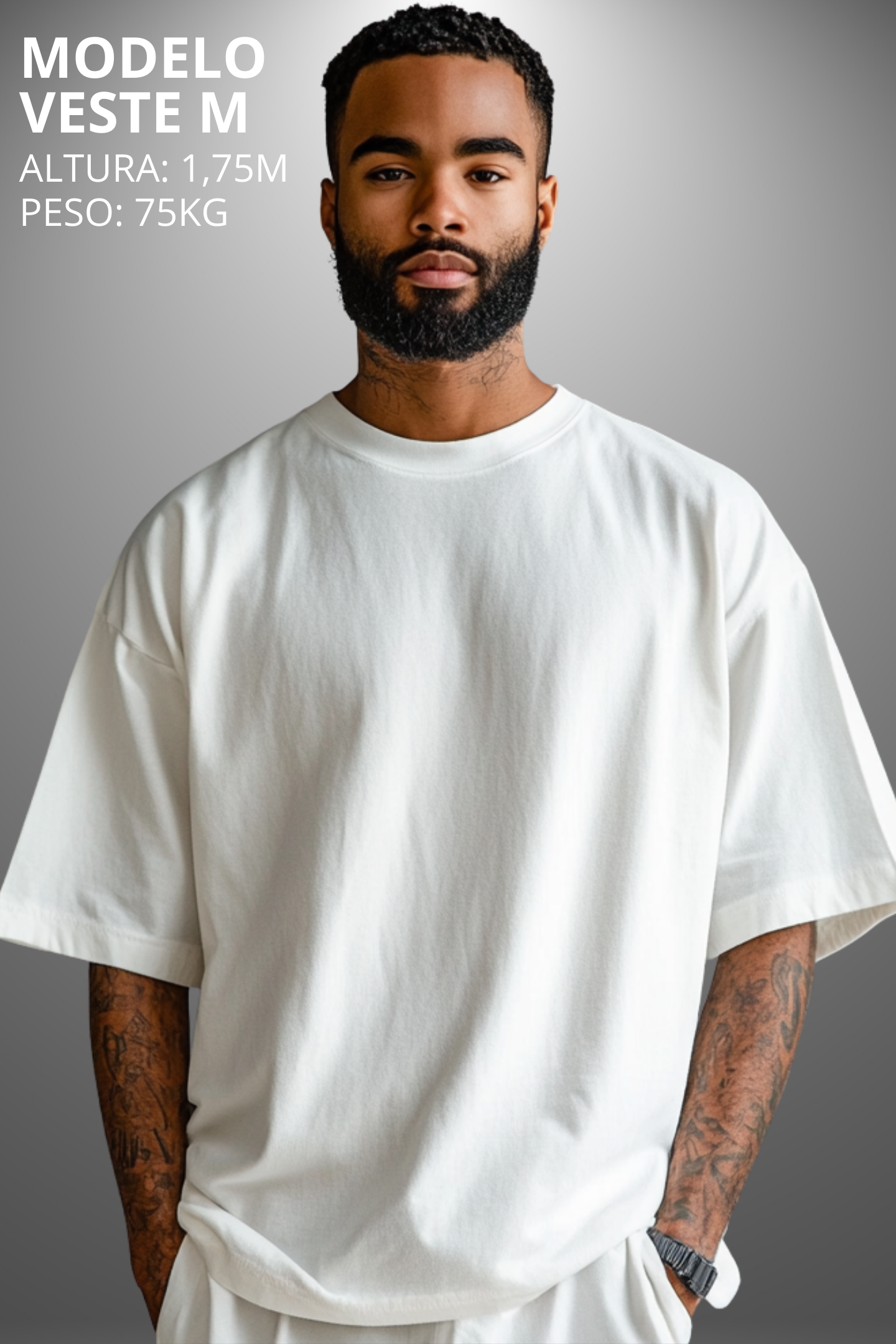 Camiseta Oversized Drop Typography God's Plan Hevor