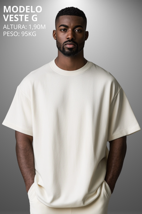 Camiseta Oversized Drop Typography Chance Hevor