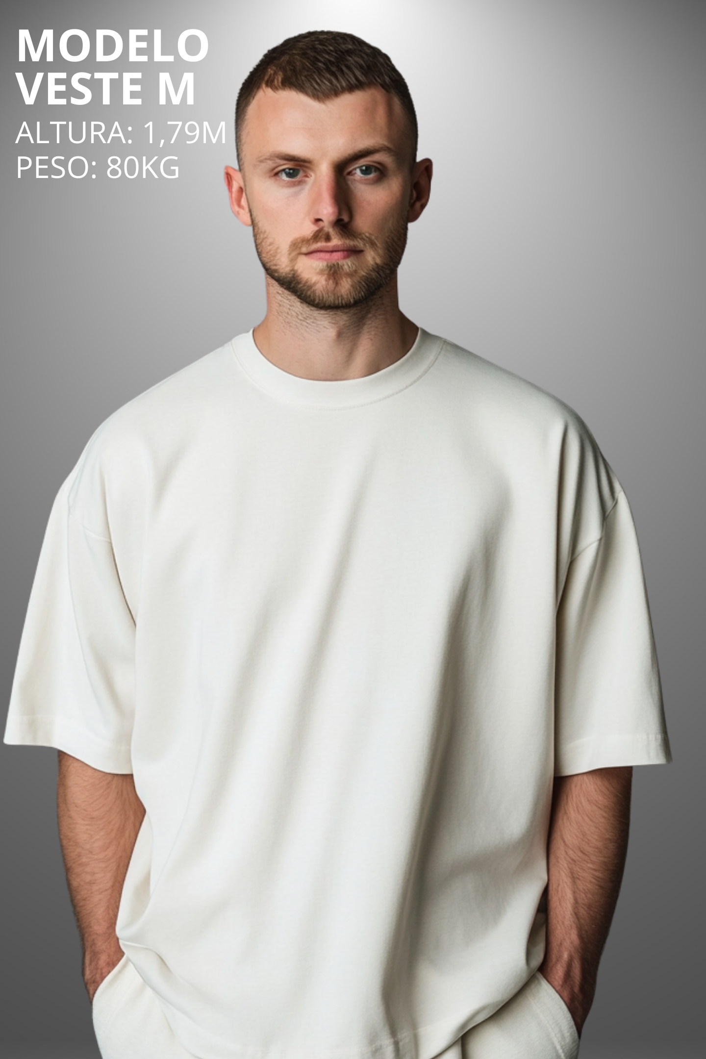 Camiseta Oversized Drop Typography Stop Trying To Be Hevor