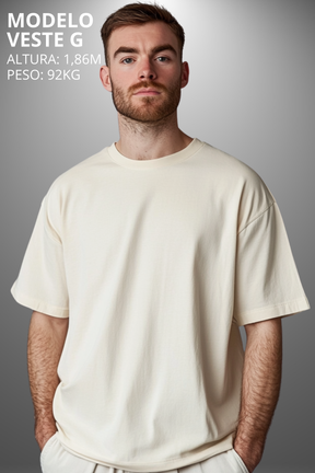 Camiseta Oversized Drop Typography God's Plan Hevor