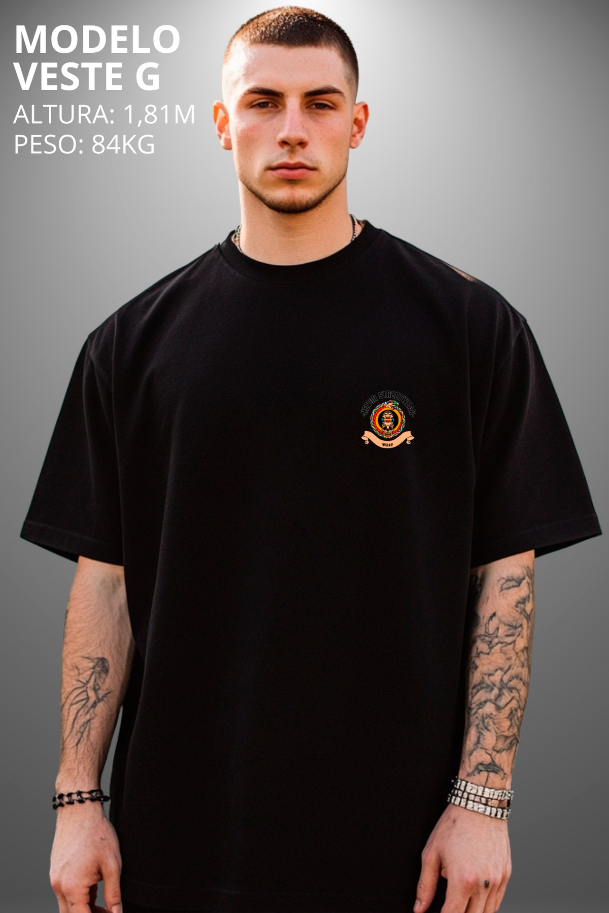 Camiseta Oversized Tshirt Hevor Tarot Famine