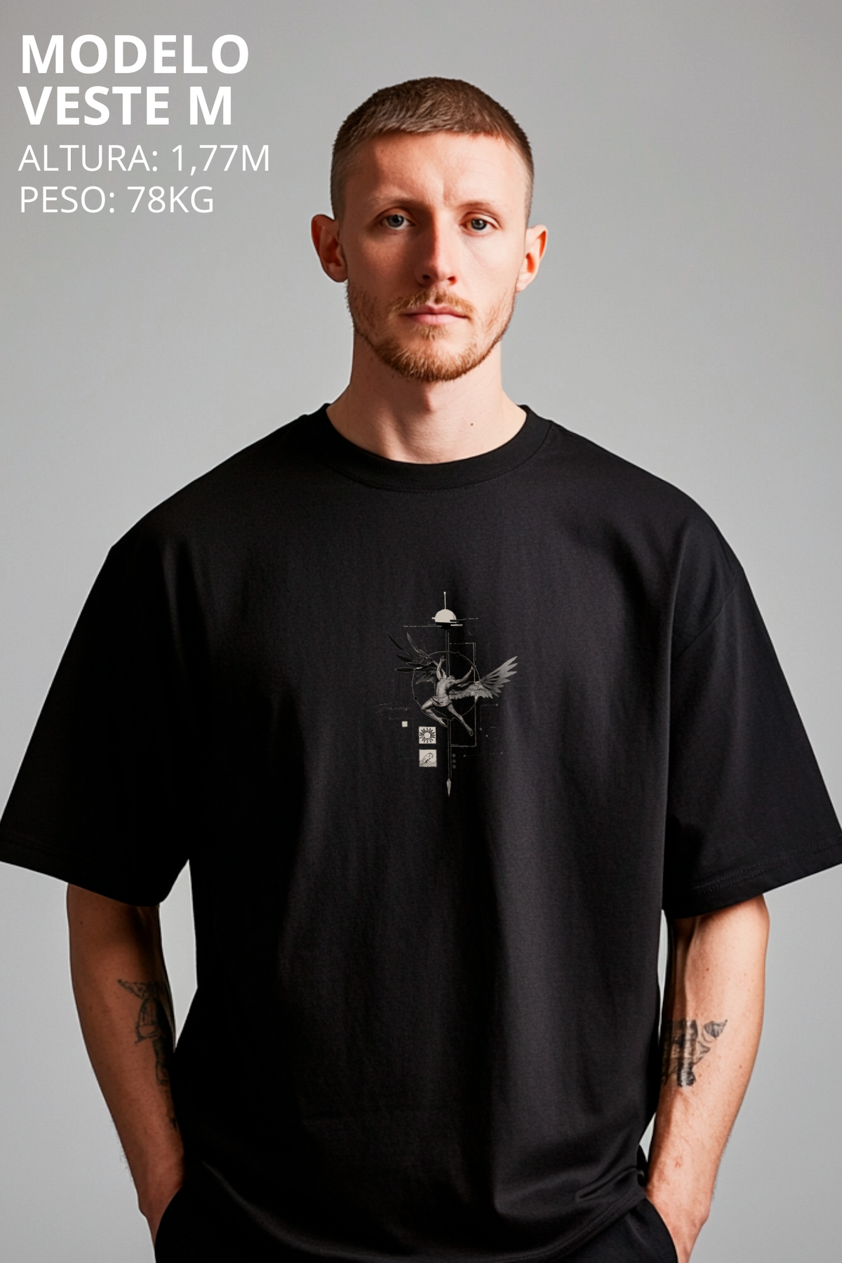 Camiseta Oversized Tshirt Hevor Despojada Icarus