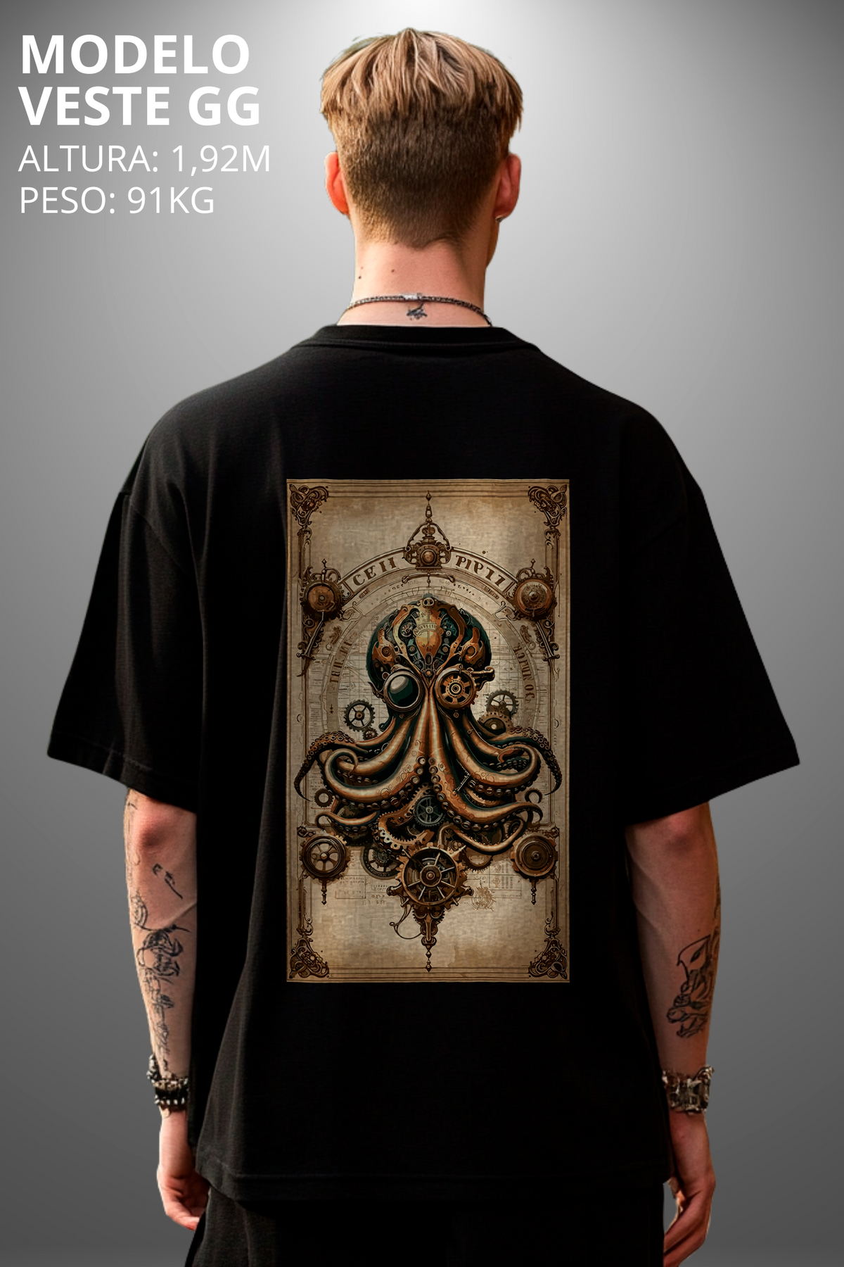 Camiseta Oversized Tshirt Hevor Tarot Kraquen