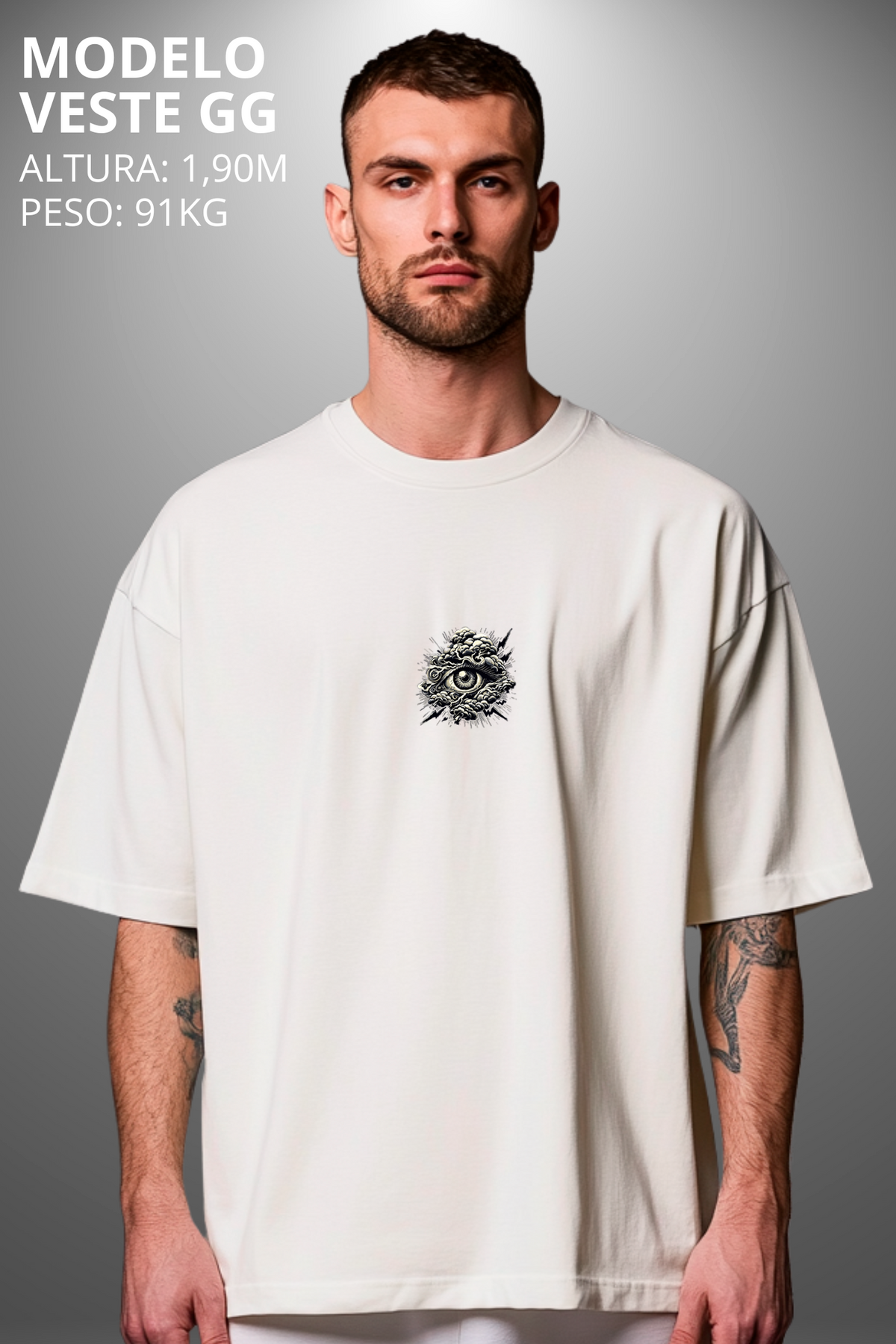 Camiseta Oversized Tshirt Hevor Despojada Storm