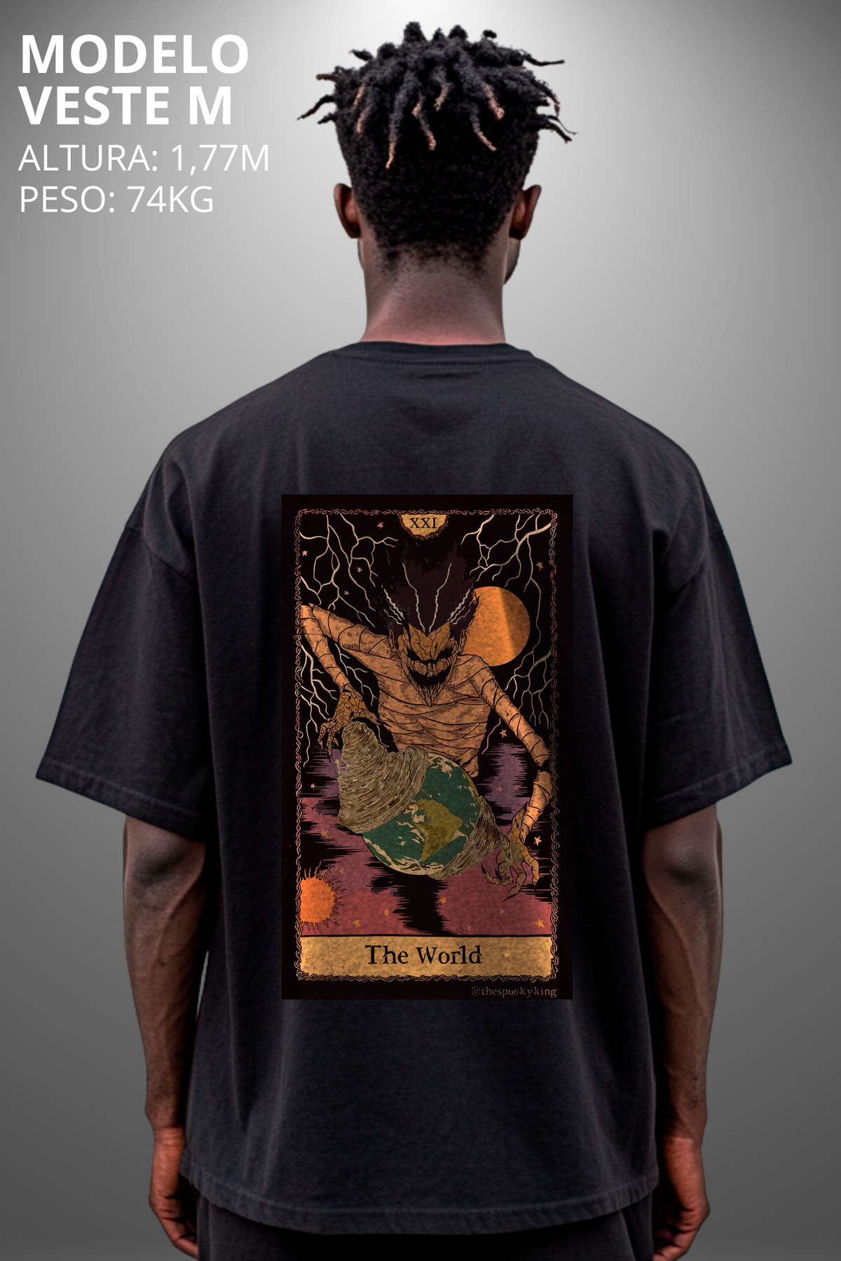 Camiseta Oversized Tshirt Hevor Tarot The World