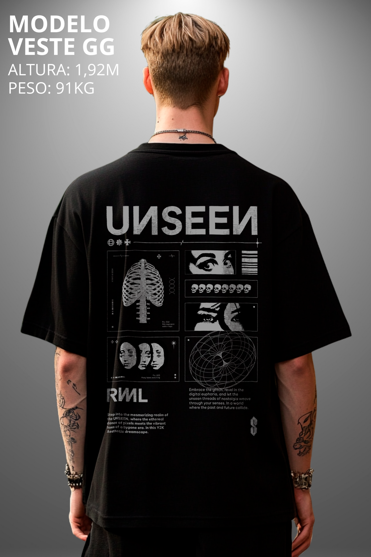 Camiseta Oversized Tarot Unseen Hevor