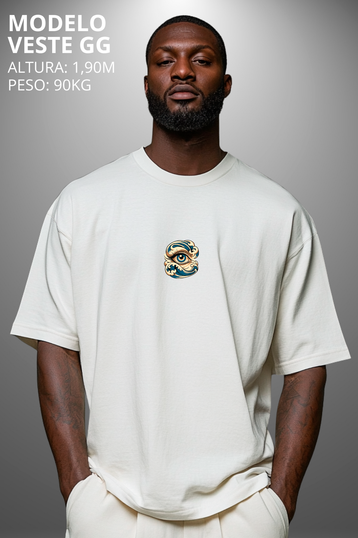 Camiseta Oversized Tshirt Hevor Despojada Waves