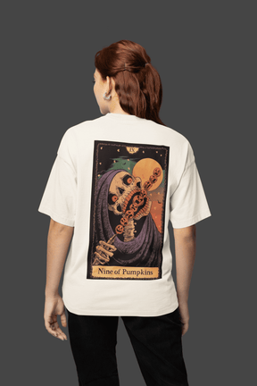 Camiseta Oversized Tshirt Hevor Tarot Nine of Pumpkins