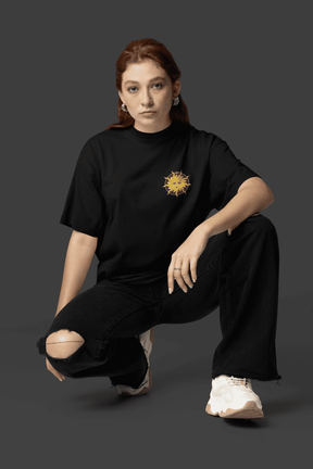 Camiseta Oversized Tshirt Hevor Exclusive Moon Sun